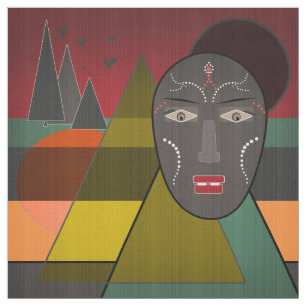 Afrikansk mask tyg