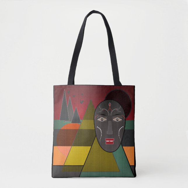 Afrikansk mask tygkasse (Framsida)