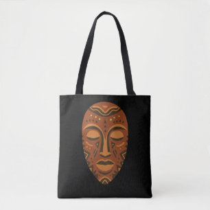 Afrikansk mask tygkasse