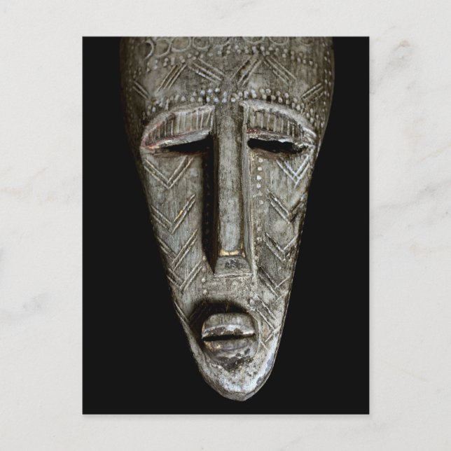Afrikansk mask vykort (Framsida)