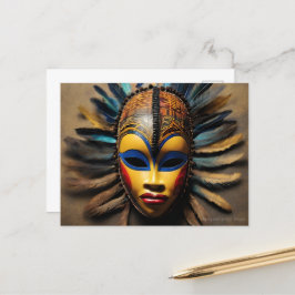 Afrikansk mask vykort