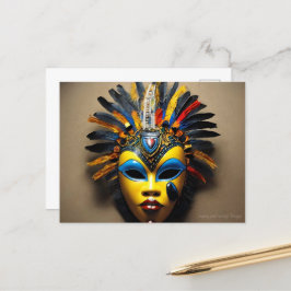 Afrikansk mask vykort