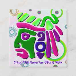 Afrikansk maskar Celestial 3D LOCAL GIFT SHOP Fyrkantigt Visitkort