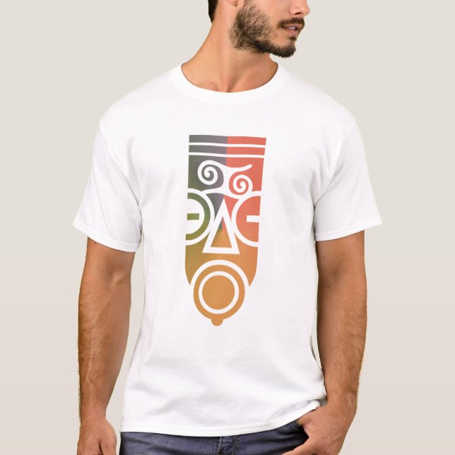 Afrikansk maskkonst t shirt (Framsida)