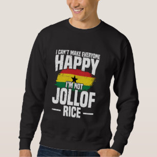 Afrikansk mat Ghana stolthet Glad Jollof Ris Ghana Lång Ärmad Tröja