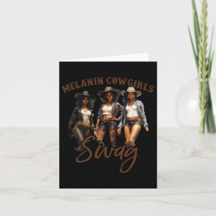 Afrikansk Melanin Cowgirl Swag Black History Melan Kort