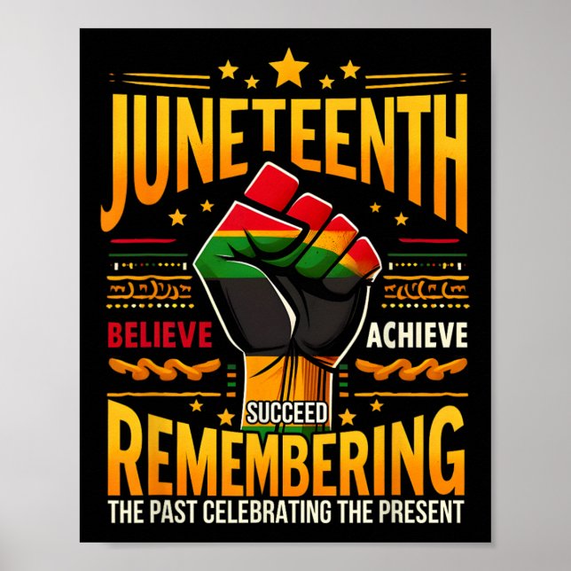 Afrikansk melanin Junette Minnesdagen Poster (Framsidan)