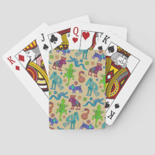 Afrikansk mexikansk kulturprimitiv stam Mönster 1 Casinokort