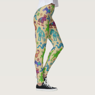 Afrikansk mexikansk kulturprimitiv stam Mönster 1 Leggings