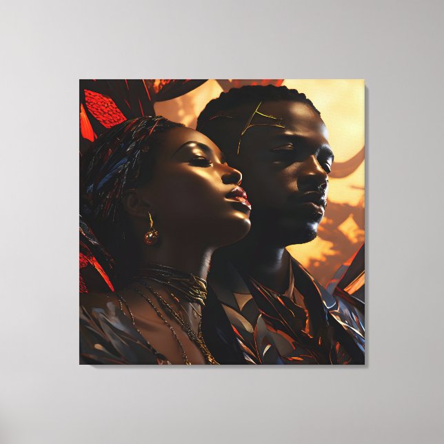 Afrikansk mode art canvastryck (Framsida)