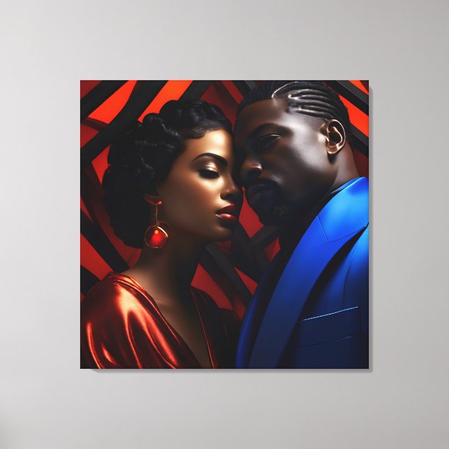 Afrikansk mode art canvastryck (Framsida)