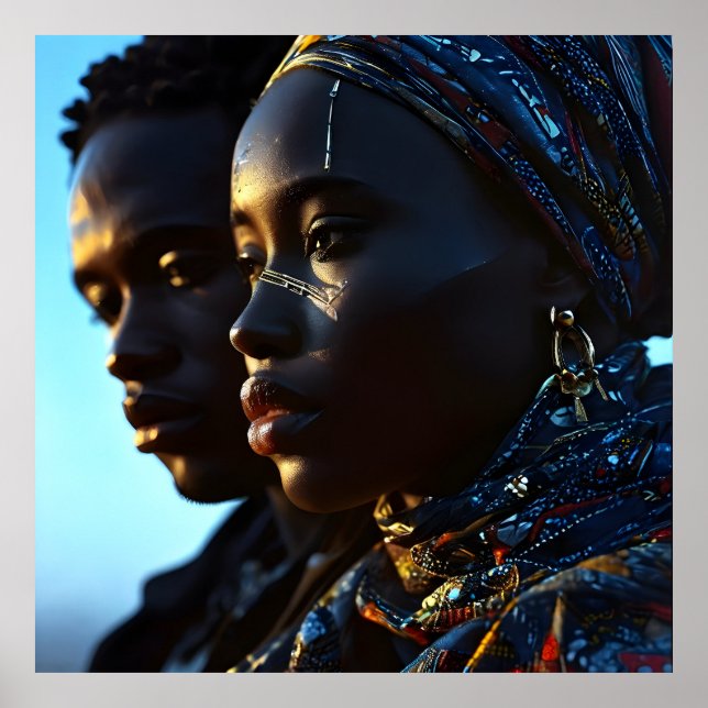 Afrikansk mode art poster (Framsidan)