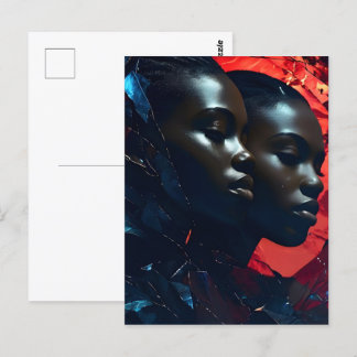 Afrikansk mode art vykort