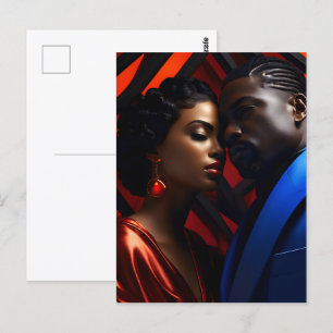 Afrikansk mode art vykort