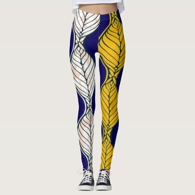 Afrikansk Mode sjölös Mönster Ornament Leggings (Framsida)