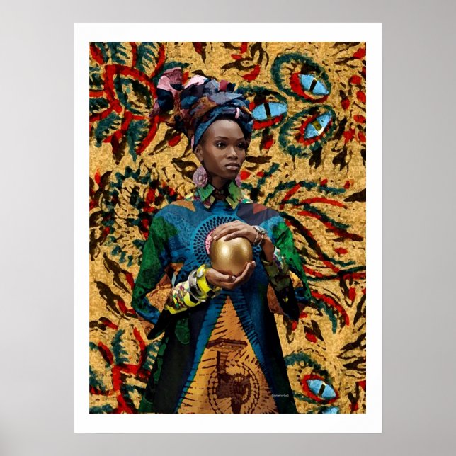 Afrikansk Mojo Princess: Modern afrocentric Poster (Framsidan)