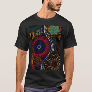 Afrikansk Mönster i färgton T Shirt
