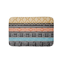 Afrikansk Mönster Mix Bath Mat