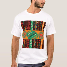 Afrikansk mönster och prydnadsföremål t shirt