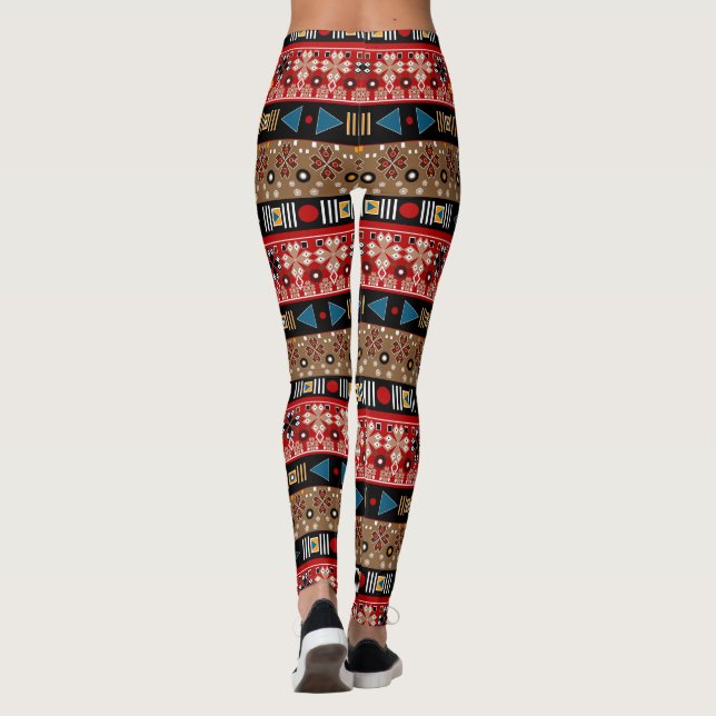 Afrikansk mönster, orientaliskt mönster leggings (Baksida)