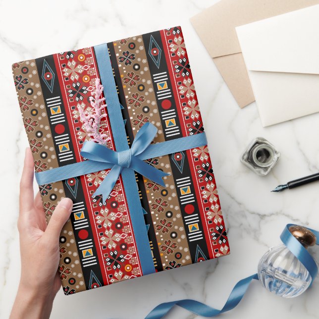 Afrikansk mönster, östra mönster dekorativ kudde presentpapper (Gifting)