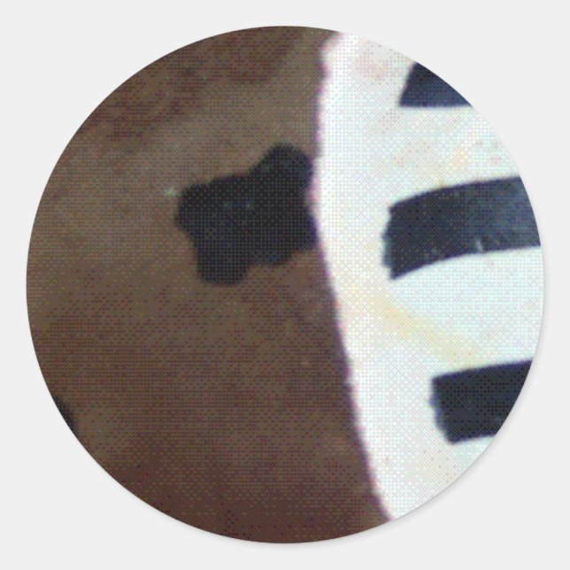 Afrikansk mönster! runt klistermärke (Framsida)