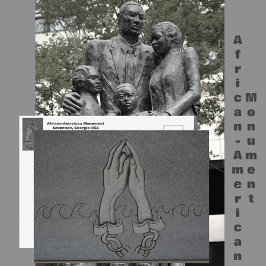 Afrikansk monument Savannah Georgia Vykort