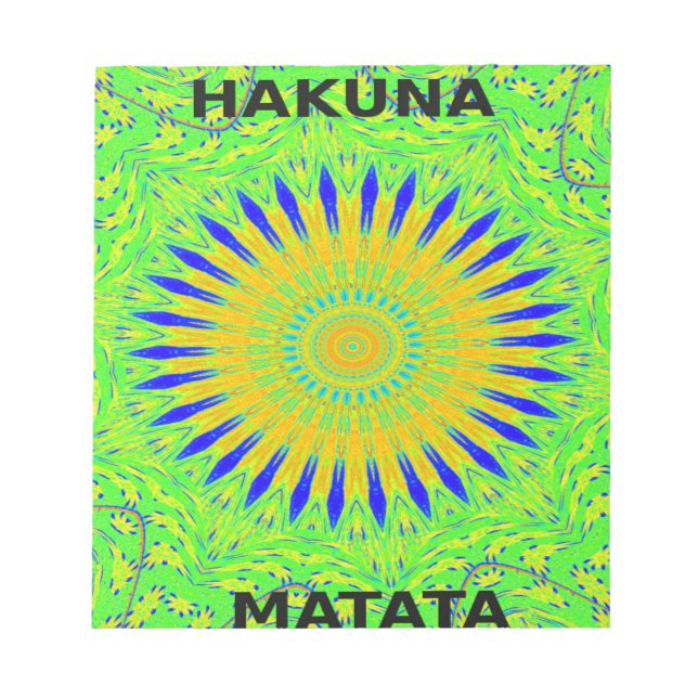 Afrikansk Motif-design i Grönt och Guld Art-utskri Anteckningsblock (Framsida)