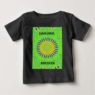 Afrikansk Motif-design i Grönt och Guld Art-utskri T Shirt