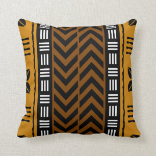 Afrikansk mudcloth Bogolan Fabric Design Throw Pil Kudde