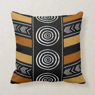 Afrikansk mudcloth Bogolan Fabric Design Throw Pil Kudde