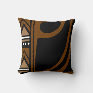 Afrikansk mudcloth Bogolan Fabric Design Throw Pil Kudde