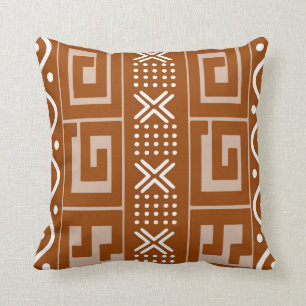Afrikansk mudcloth Bogolan Fabric Design Throw Pil Kudde