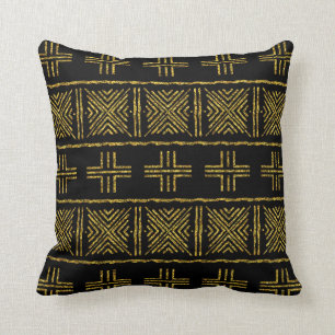 Afrikansk mudcloth Bogolan Fabric Design Throw Pil Kudde