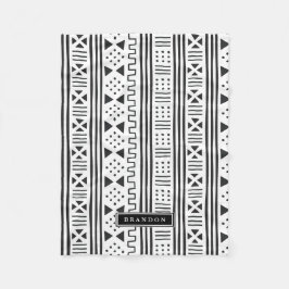Afrikansk MudCloth inspirerad personlig för Fleecefilt