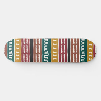 Afrikansk mudcloth Rastafarian Mini Skateboard Bräda 18,5 Cm