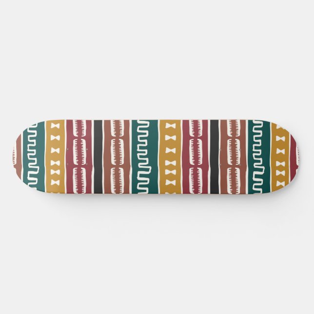 Afrikansk mudcloth Rastafarian Mini Skateboard Bräda 18,5 Cm (Horz)