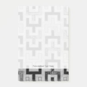Afrikansk mudduktstext med geometriska Mönster Post-it Block