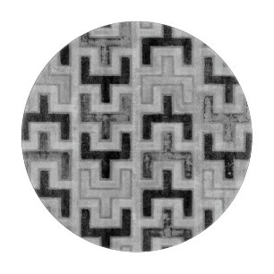 Afrikansk mudduth Textile med Geometric Mönster