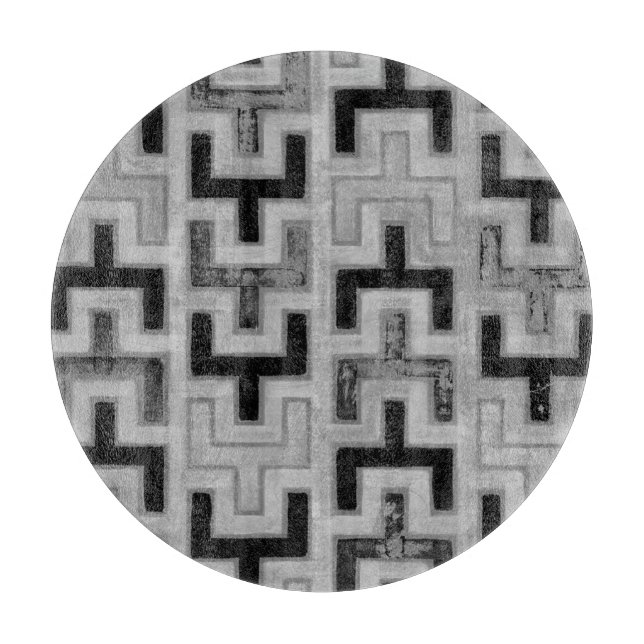 Afrikansk mudduth Textile med Geometric Mönster (Framsidan)