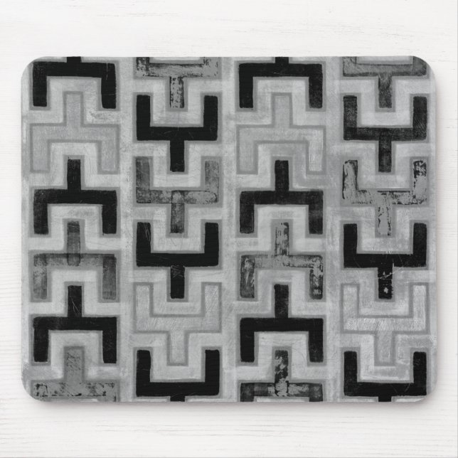 Afrikansk mudduth Textile med Geometric Mönster Musmatta (Framsidan)