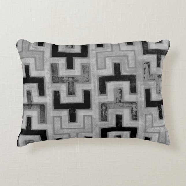 Afrikansk mudduth Textile med Geometric Mönster Prydnadskudde (Framsidan)