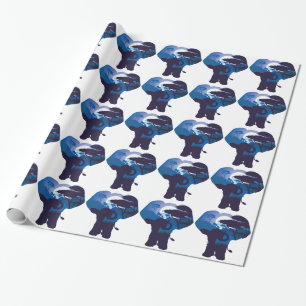 Afrikansk natt med elefant 4 presentpapper