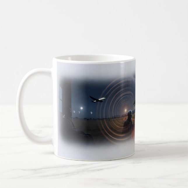 Afrikansk nattlig himmel äldre Vintergatan berätte Kaffemugg (Vänster)