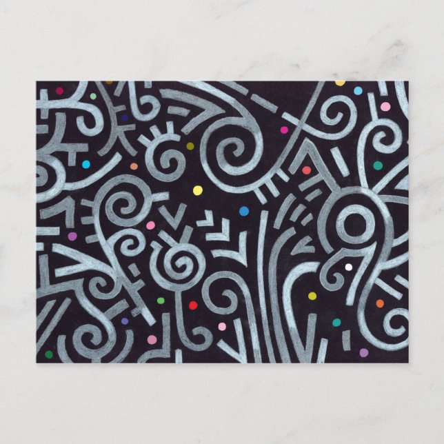 Afrikansk nattvykort vykort (Framsida)