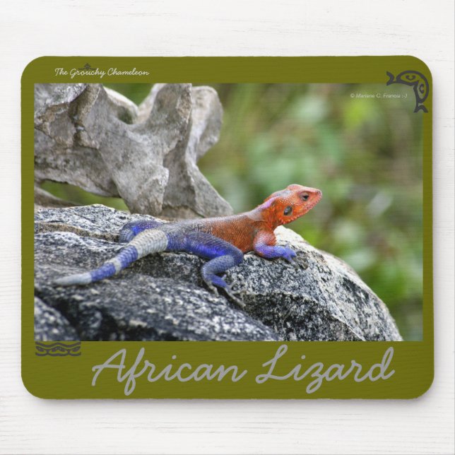 Afrikansk ödla Mousepad Musmatta (Framsidan)