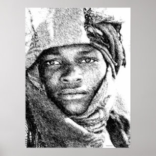 Afrikansk ökenpojke poster