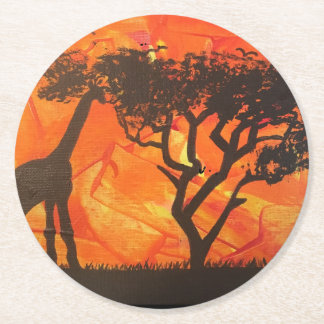 Afrikansk ökenSafarikustfartyg Underlägg Papper Rund