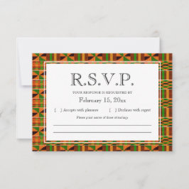 Afrikansk Orange Classic Kente Trasa Mail OSA kort