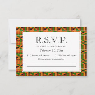 Afrikansk Orange Classic Kente Trasa Mail OSA kort